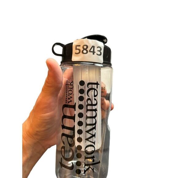 Teamwork Matters Motivational Water Bottle 24 Oz BPA-Free Plastic with Flip-Top - Picture 9 of 9